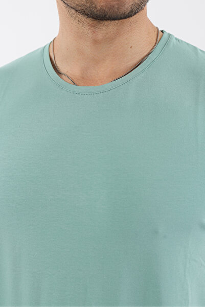 Rodrigo Ανδρικό μπλουζάκι με λαιμόκοψη από βαμβακερό λεπτό και απλό μπλουζάκι