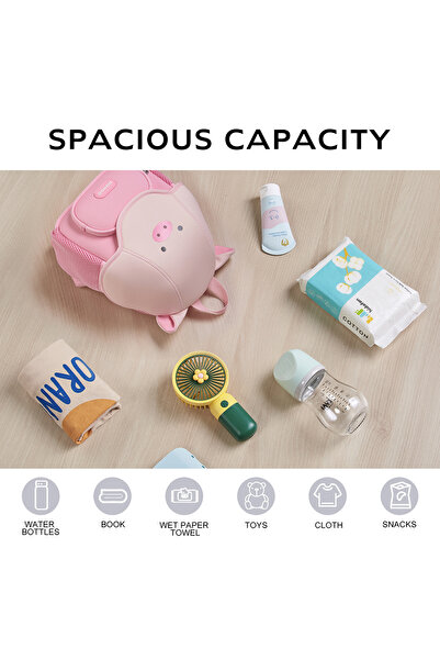 Nohoo 3D Cute Peppa Kids School Bag/Activity Bag 10" - Pink