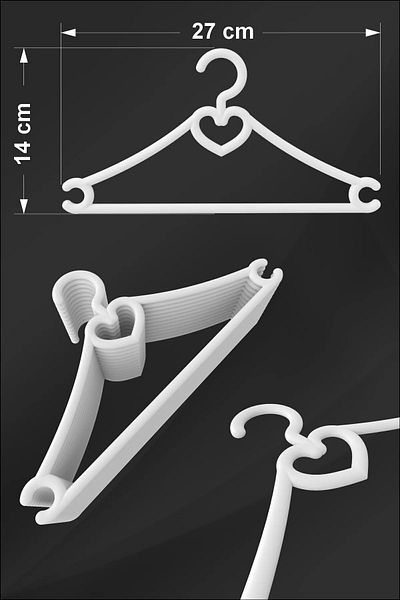 MaviEv Children's Clothes Hanger Baby Hanger Heart Hanger 24 Pieces