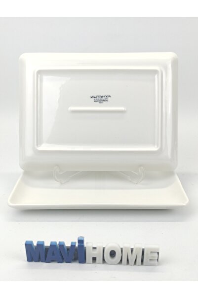 MAViHOME Tan Series 23 X 18 cm Plain Cream Undecorated Boat Plate 2 Li