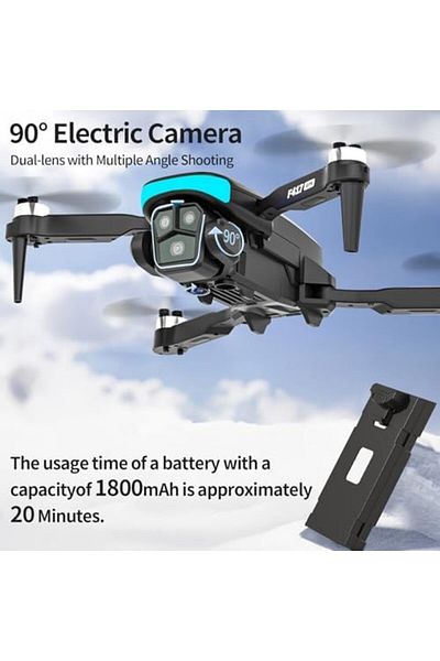 Cesiro F417 GPS Drone with 4K Camera for Adults and Children, RGB LED Light, 90° Electric Adjustable Lens, Dr