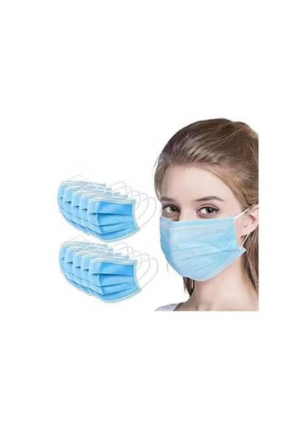SKP Plastic Blue 3-layer face mask (50 pieces)