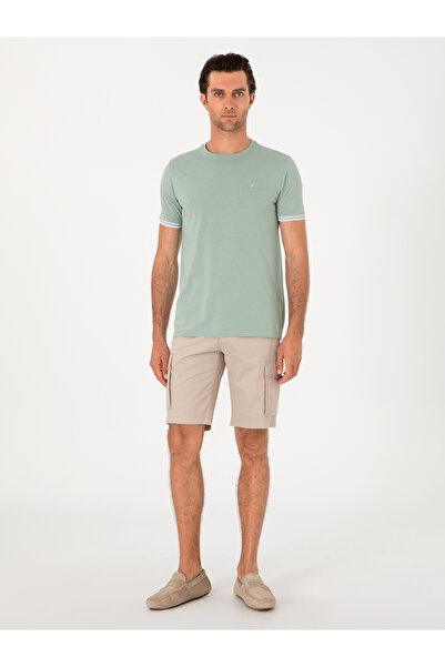 Cacharel Beige Comfort Fit 100% Cotton Bermuda Shorts 50298887-Vr011