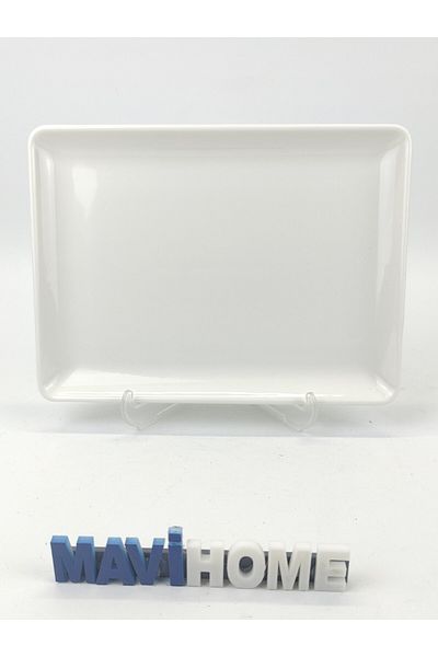 MAViHOME Tan Series 23 X 18 cm Plain Cream Undecorated Boat Plate 2 Li