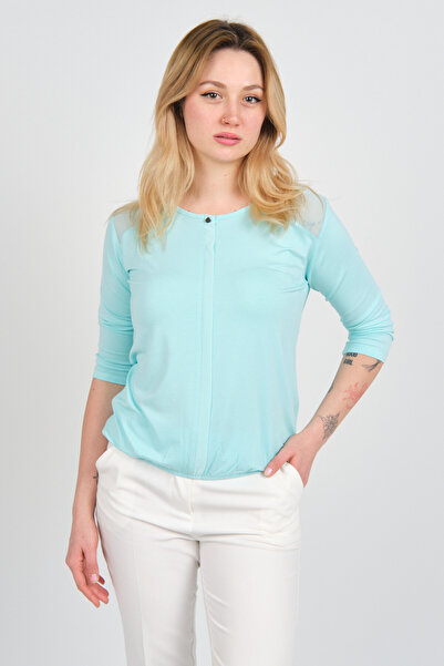 Sistas بلوزة نسائية بأكتاف وأكمام من التول وخصر مطاطي وأكمام ثلاثة أرباع 2332...