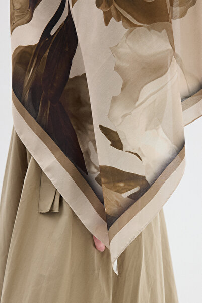 cs camellia scarf Συλλογή Κασκόλ Lotus Soft Shawl - Μπεζ