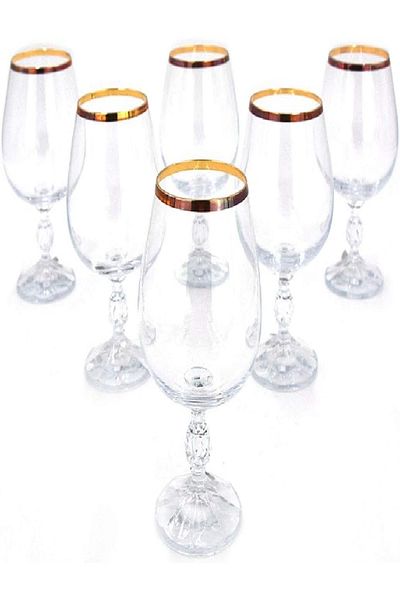 Bohemia Gold Plated Brandy Glass Claudia – 250 ml Elegant Drinkware