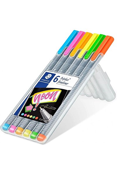 Staedtler قلم فلوماستر 6 قطع 0.3 ملم ألوان نيون