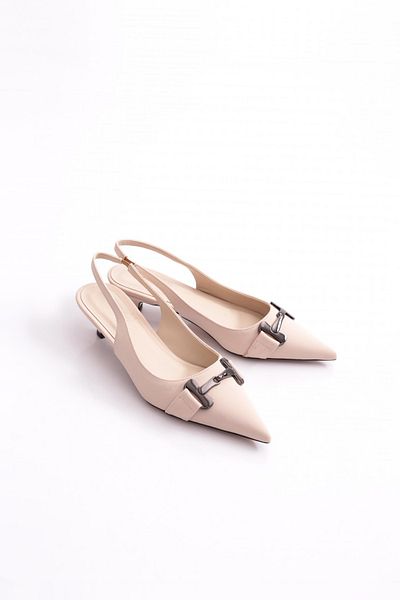 DGN 6015 Pantofi cu toc pentru femei cu accesorii metalice