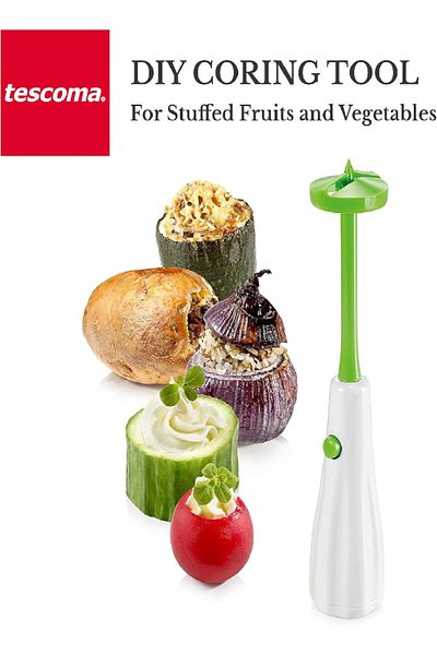 TESCOMA Soon Vegetable Scoop – Stainless Steel, 21.5 x 4 cm, Easy Hollowing Tool