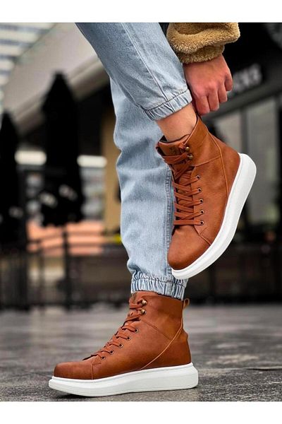 Byshoes Knack High Sole Shoes B-080 Tan