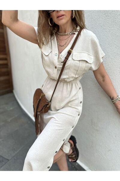 EGZOTİK ASORTİK Γυναικείο φόρεμα Safari Snap