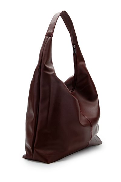 minebag Casual Milan Plain Women's Shoulder Bag Claret Red