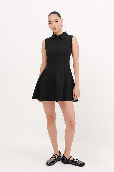 Addax Polo Neck Sleeveless Mini Dress E17292-A1