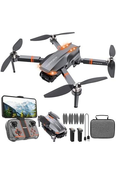 RC Adjustable camera drone for kids and adults, brushless motor, foldable RC drone with LED lights,