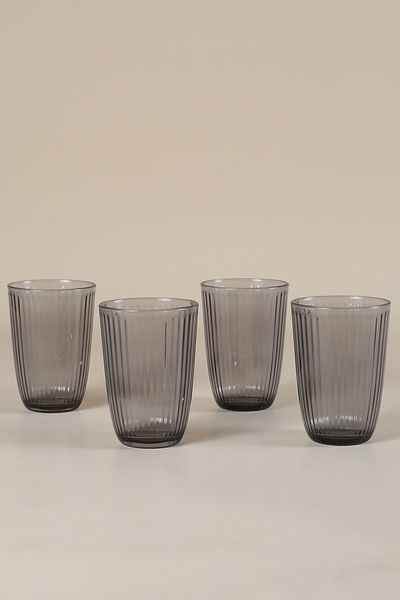 Rakle Splendid 4-Piece Soft Drink Glass Set Smoked 395 cc