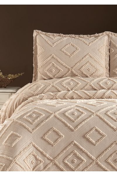 Elvira Home Collection Eh Double 3 Pcs Nordic Bedspread Set-Bed Cover Set-Pike Set Daily Dowry