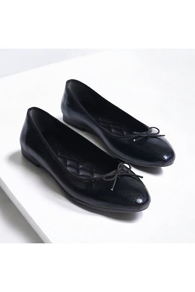 runa shoes Crocodile Shiny Ballerina