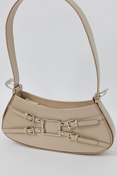 KADRİYE BAŞTÜRK Tina Baugette Bag Beige