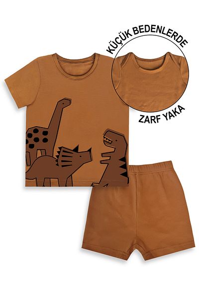 Denokids Dinosaur Baby Boy T-Shirt Camisole Shorts Set