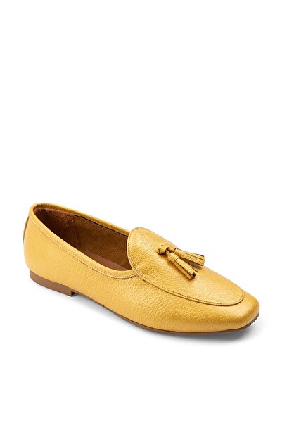 Deery Жіночі балетки з натуральної шкіри з жовтим бантиком