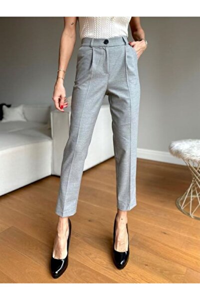 4S WOMEN 4s Жіночі штани з еластичним поясом і кишенями, фланелеві, кольору моркви