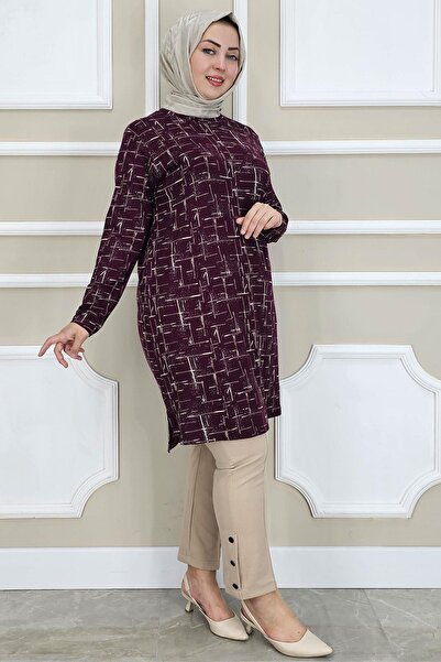 PYS KADIN DESENLİ TESETTÜR TUNİK