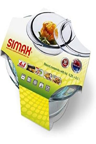 Simax Round Glass Casserole with Lid – Heat-Resistant, Oven & Microwave Safe