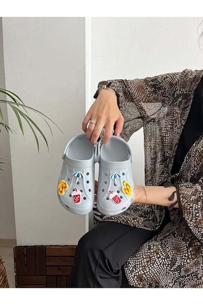 Behtah Kundura 6 Cross Jibbitz Fancy Gift - Closed Front Casual σανδάλια Παντόφλες, κορίτσια και αγόρια