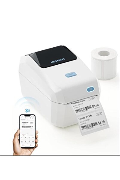 Genel Markalar K3_W CREAM Termal Taşınabilir Bluetooth + Wifi Etiket Yazıcısı