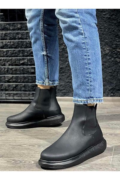 Byshoes Knack high sole shoe 111 black (black sole)