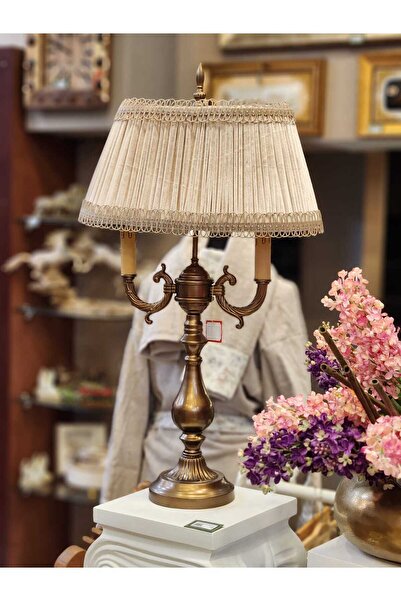 rosa bianca Ottoman Abajur Vizon Başlık 73x43cm.