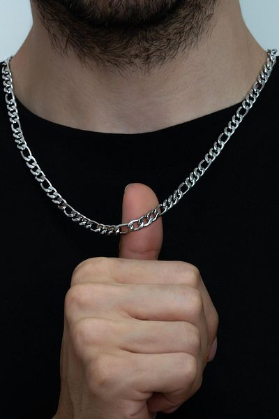 Takı Dükkanı Figaro Model Sports Casual Steel Men's Chain Necklace Ack06