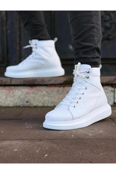 Byshoes Knack High Sole Shoes B-080 White