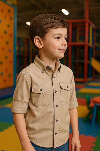 Yalçınoğlu Kids Стилна момчешка риза, подходяща за всяка комбинация I Риза с копчета за момче I Празнична риза за момче