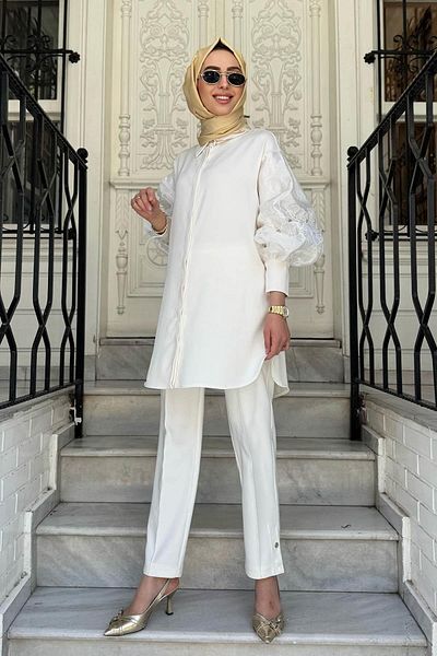 Kayra Tunic Ka-B25-21186 Ecru