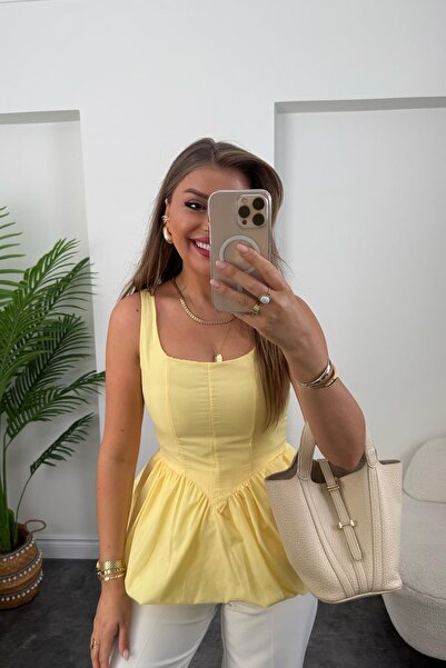 HARMONY GLOBAL Μπλούζα σε σχήμα κορσέ με υφασμάτινη φούστα μπαλόνι Mint Poplin – Φερμουάρ και ολόσωμη εφαρμογή