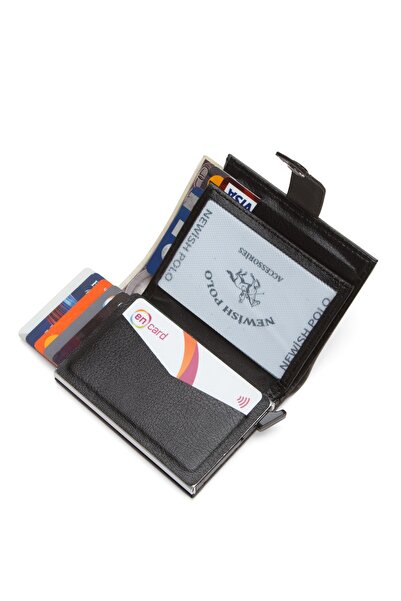 Newish Men's Gray Mechanism Wallet and Card Holder