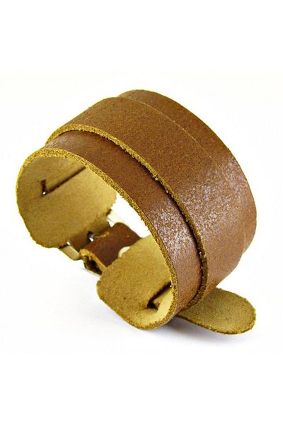 Takı Dükkanı Buckle Men's Leather Bracelet Wide Belt Model adb13