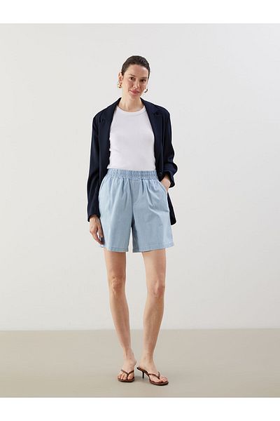 LC Waikiki Elastic Waist Women's Jean Shorts