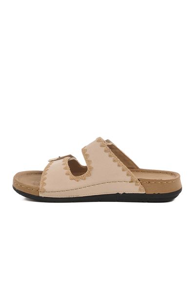 AYAKMOD Beige Anatomical Double Banded Women's Slippers 41.001 Z