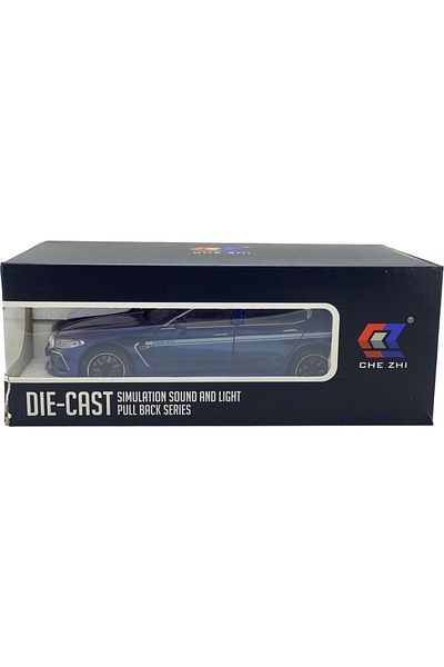 JPT BMW M8 replica 1:24 blue metal model with sounds and lights opens doors, hood and trunk