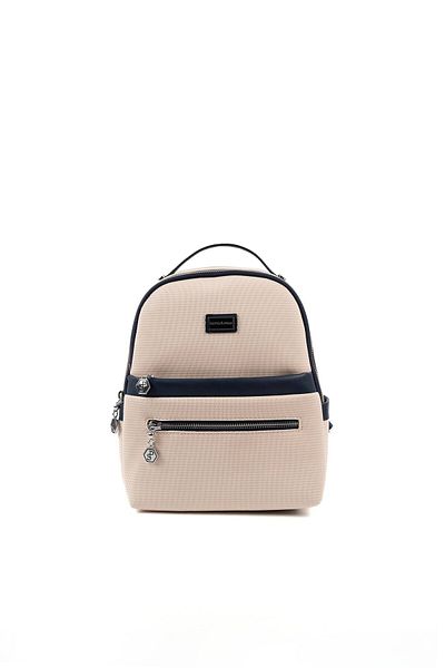 Silver Polo Ασημί & Polo Beige - Γυναικείο σακίδιο πλάτης Laci SP1061