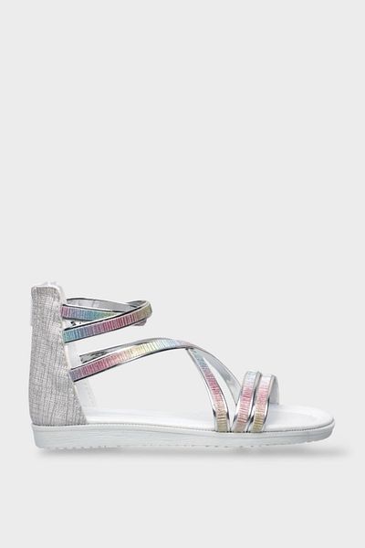 Liger Girl's Zippered Non-Slip Sole Ankle Sandals Gray