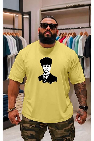 BENROMA Atatürk Printed Oversized Unisex T-Shirt