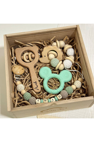 Little Cloud بوكس اخضر (مع خاصية كتابة اسم طفلك)