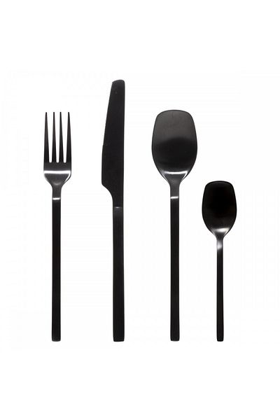 Secret de Gourmet Modern Black cutlery set, stainless steel, 24 pieces