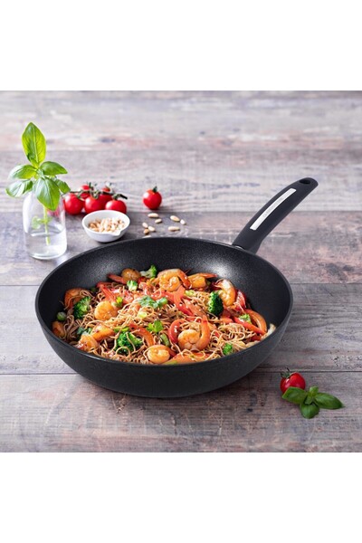 Carl Schmidt Sohn CS Munster Wok Pan, black, induction, 28x7.5 cm