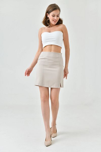 Park Karon Women's Short Skirt with Front Slit