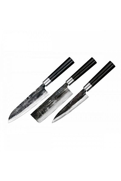 Samura Σετ 3 μαχαιριών Samura Super5, Universal 16,2 cm, Αριστερό 16,8 cm, Santoku 18,2 cm